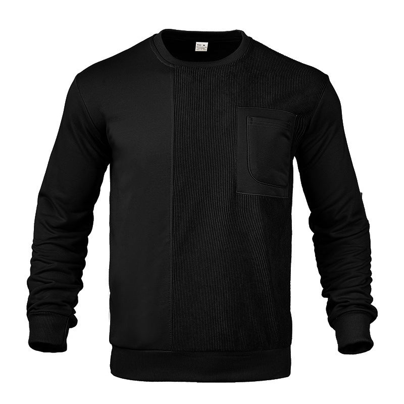 Round neck men's casual hoodie