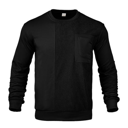Round neck men's casual hoodie