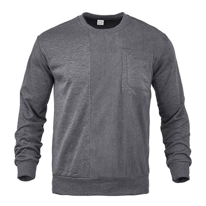 Round neck men's casual hoodie