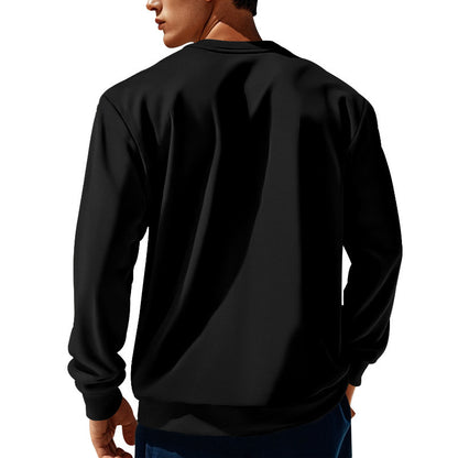 Round neck men's casual hoodie